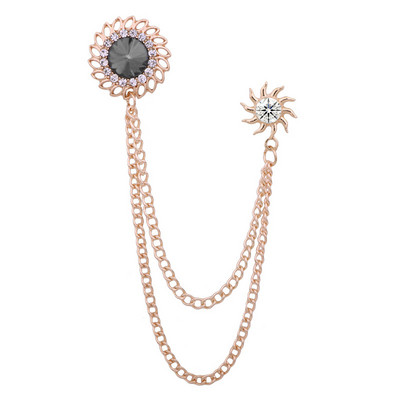 Broșă cu geometrie de cristal retro, lanț cu ciucuri, ace pentru rever, pentru costum pentru bărbați, guler de cămașă, bijuterii de modă, broșe pentru femei, accesorii