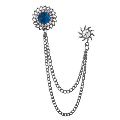 Broșă cu geometrie de cristal retro, lanț cu ciucuri, ace pentru rever, pentru costum pentru bărbați, guler de cămașă, bijuterii de modă, broșe pentru femei, accesorii