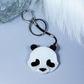 Încântător breloc arcylic lucrat manual Animal Panda Breloc cheie din oțel inoxidabil pentru femei, fete, cadouri, accesorii de bijuterii