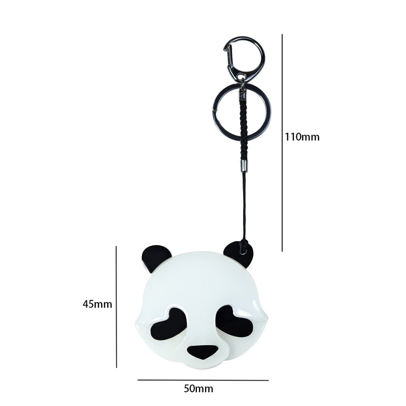 Încântător breloc arcylic lucrat manual Animal Panda Breloc cheie din oțel inoxidabil pentru femei, fete, cadouri, accesorii de bijuterii