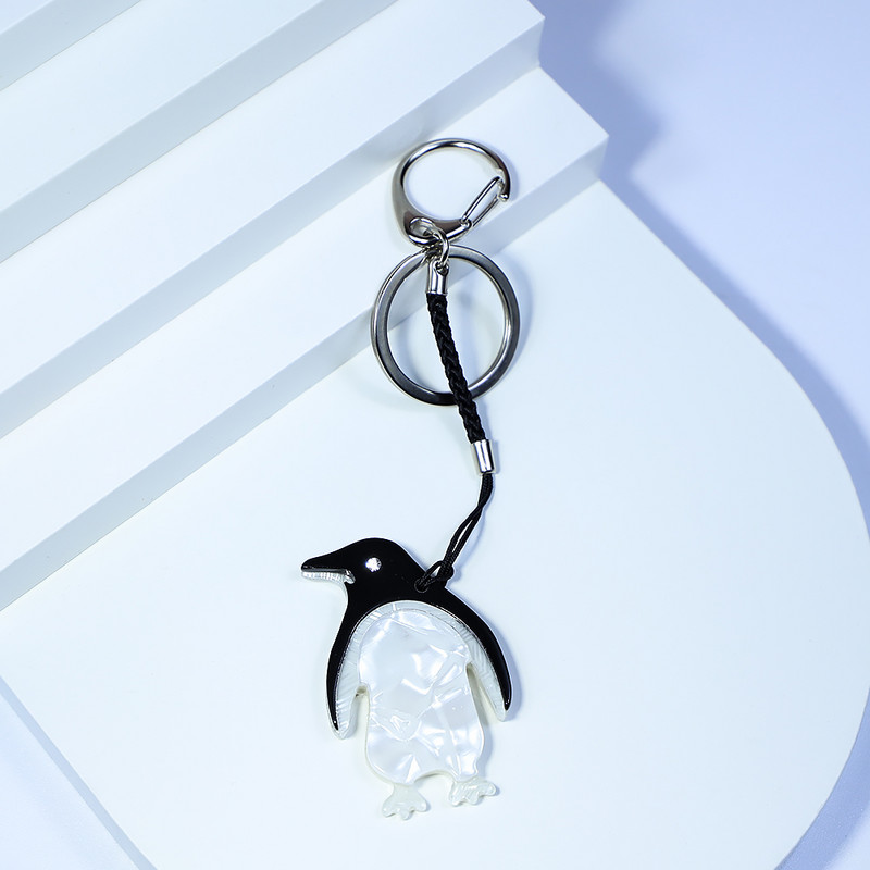 Nou Pinguin drăguț, lucrat manual, breloc cu animale arcilice, breloc pentru femei, accesoriu pentru genți de mână, bijuterii agățate pentru mașină, cadouri