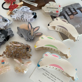 Acetat Grab Hair Clip Drăguț Iepuraș Clip De Păr Pentru Fată Anul Iepurelui Chinez Gheara De Păr Femei Accesorii De Păr