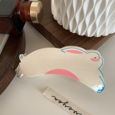 Acetat Grab Hair Clip Drăguț Iepuraș Clip De Păr Pentru Fată Anul Iepurelui Chinez Gheara De Păr Femei Accesorii De Păr