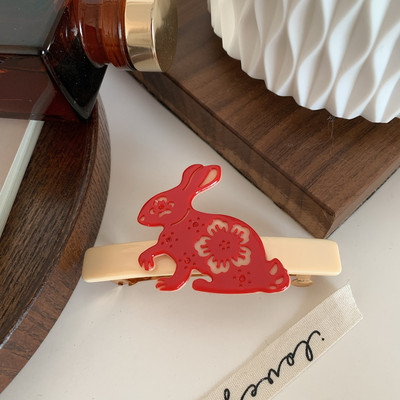 Acetat Grab Hair Clip Drăguț Iepuraș Clip De Păr Pentru Fată Anul Iepurelui Chinez Gheara De Păr Femei Accesorii De Păr