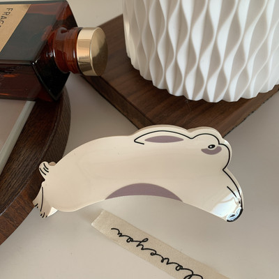 Acetat Grab Hair Clip Drăguț Iepuraș Clip De Păr Pentru Fată Anul Iepurelui Chinez Gheara De Păr Femei Accesorii De Păr