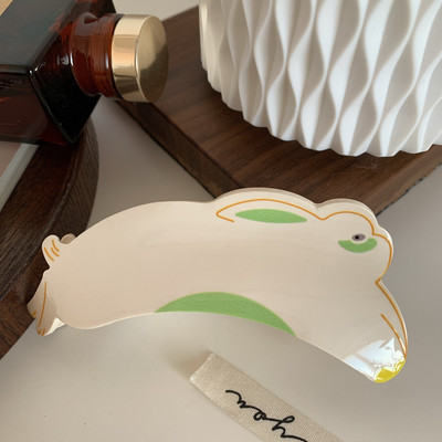 Acetat Grab Hair Clip Drăguț Iepuraș Clip De Păr Pentru Fată Anul Iepurelui Chinez Gheara De Păr Femei Accesorii De Păr