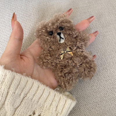 Iarna 2022, drăguț, urs, iepure, păpușă, ac de păr mare de pluș, pentru fete, clemă laterală, breton, agrafă, accesorii de păr pentru femei