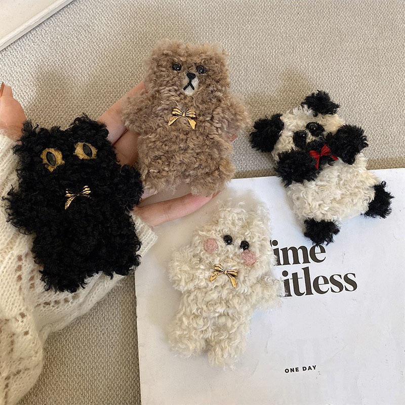 Iarna 2022, drăguț, urs, iepure, păpușă, ac de păr mare de pluș, pentru fete, clemă laterală, breton, agrafă, accesorii de păr pentru femei