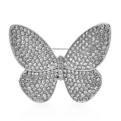 Wuli&baby Broșe Fluture strălucitoare pentru femei 2 culori All-match Insecte Petrecere Birou Broșă Pin Cadouri