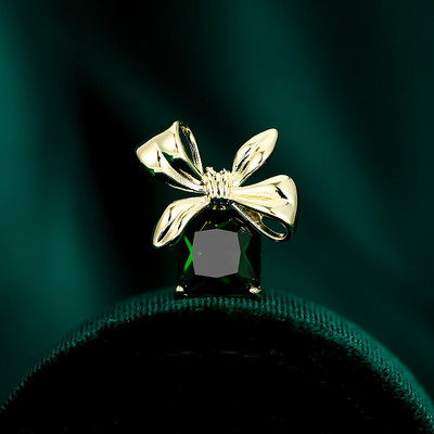 Broșă cu cataramă anti-lumină, retro, verde, cu formă de geometrie, broșă mică cu zircon AAA, pentru femei, accesorii, ace de guler