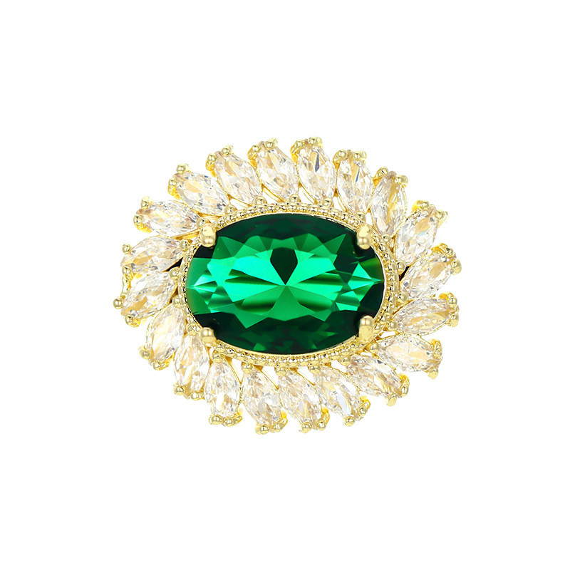 Broșă cu cataramă anti-lumină, retro, verde, cu formă de geometrie, broșă mică cu zircon AAA, pentru femei, accesorii, ace de guler