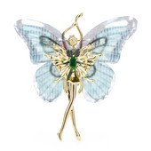 Wuli&baby zână fluture broșe pentru femei unisex 2 culori design nou insecte figură petrecere birou broșă pin cadouri