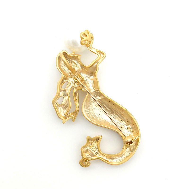 SKEDS New Vintage Femei Lady Strass Sirenă Perle Broșe Ace accesorii elegante rafinate pentru nuntă Corsage Pin Cadou