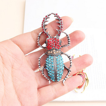 Pomlee 2021 Beetles Enamel Pin Rhinestone Bugs Καρφίτσα Εντόμων Καρφίτσα και καρφίτσες Αξεσουάρ κλιπ τσάντας κασκόλ