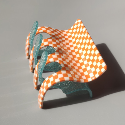 2022, primăvară, vară, roz, verde, culoare contrastantă, gheare de păr în carouri, femei, acetat, cleme de păr, accesorii de păr pentru fete