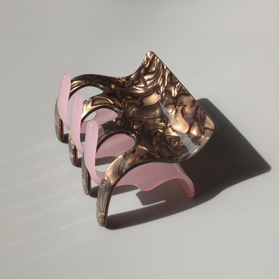 2022, primăvară, vară, roz, verde, culoare contrastantă, gheare de păr în carouri, femei, acetat, cleme de păr, accesorii de păr pentru fete