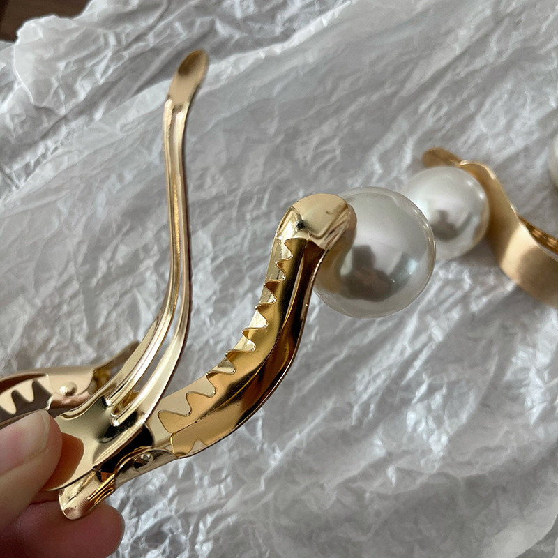 Agrafe Elegante De Păr Matal Agrafe Banane Perle Simple Pentru Femei Accesorii De Păr Agraf Fete Clip Suport Coada De Cal