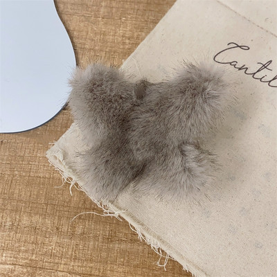 Coreea Nouă imitație de nurcă fluture gheare de păr fetiță dulce de pluș prinde de păr clemă coadă de cal femei iarnă accesoriu de păr