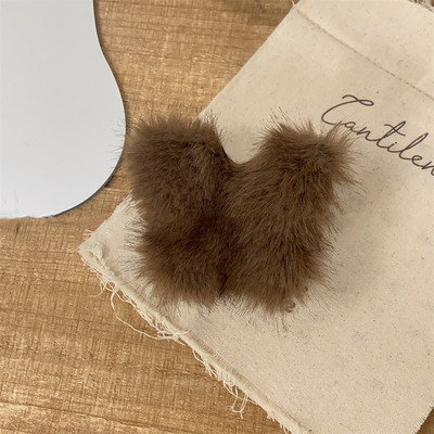 Coreea Nouă imitație de nurcă fluture gheare de păr fetiță dulce de pluș prinde de păr clemă coadă de cal femei iarnă accesoriu de păr