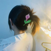 2022 Summer Calla Lily Щипки за коса за жени Sweet Romance Pink Morning Glory Hair Claw Summer Holiday Jewelry Аксесоари за коса