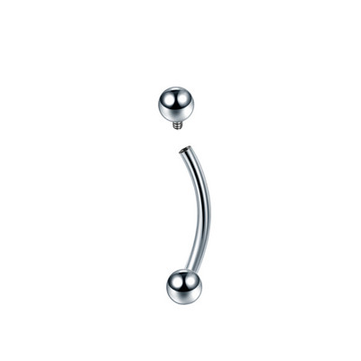 1PC Piercinguri pentru sprâncene cu filet intern din titan, inel pentru buze cu mreană curbată, cercei în formă de cercei cu Helix Daith, Piercing pentru cartilaj 16G 14G
