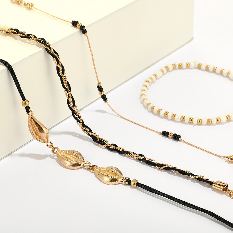 Tocona gleznele colorate cu margele pentru femei Brelocuri cochilii cireșe frânghie lucrate manual Lanț reglabil pentru picioare Accesorii de bijuterii boeme