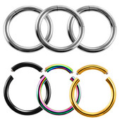 1PC segment de titan Piercing pentru ureche Inel pentru nas Captive Cerc pentru nas Septum Ureche Tragus Piercing Clip pe cercel Bijuterii de modă 14g & 16g