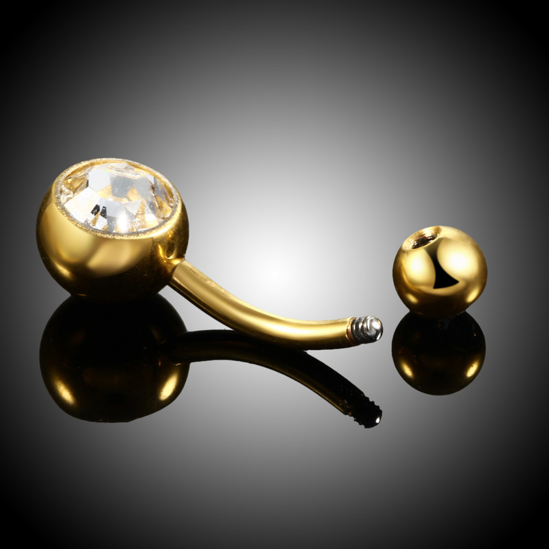 1PC titan cristal șurub șurub inel pentru buric Helix piercing Boemia Ombligo pircing femeie sexy inele cu clopoțel bijuterii pentru corp