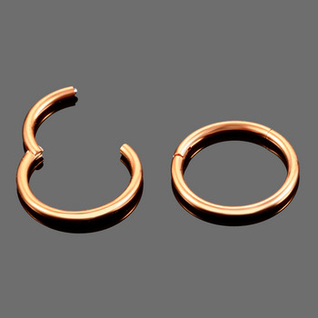 1PC Титаниев безшевен шарнирен сегмент Ухо Helix Tragus Ring Hoop Nose Ring Преграда Clicker Устни Вежди Пиърсинг на зърната Бижута 18G