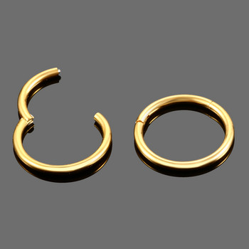 1PC Титаниев безшевен шарнирен сегмент Ухо Helix Tragus Ring Hoop Nose Ring Преграда Clicker Устни Вежди Пиърсинг на зърната Бижута 18G