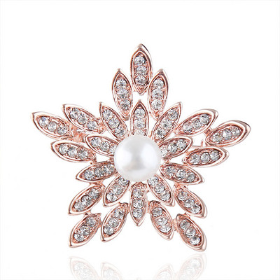 Branșă de flori Broșă de damă pentru costum Broșă elegantă vintage Ace Bijuterii frumoase Cadou Broche De Flores