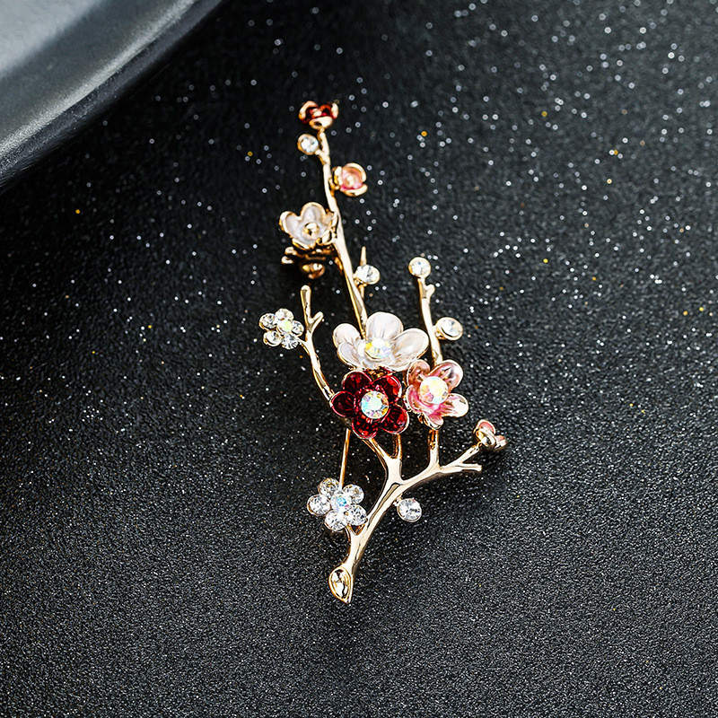 Branșă de flori Broșă de damă pentru costum Broșă elegantă vintage Ace Bijuterii frumoase Cadou Broche De Flores