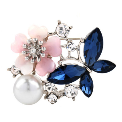 Broșe cu ace fluture perle cu stras pentru femei, cadouri clasice pentru petrecere cu insecte, pentru birou, broșă cu fluture