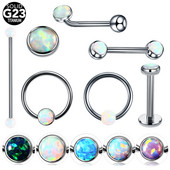1PC Titan Septum Ureche Helix Tragus Opal CBR Piercings Christina Vertical Hood Labret Dermal Anchor Cercei Piercing Bijuterii
