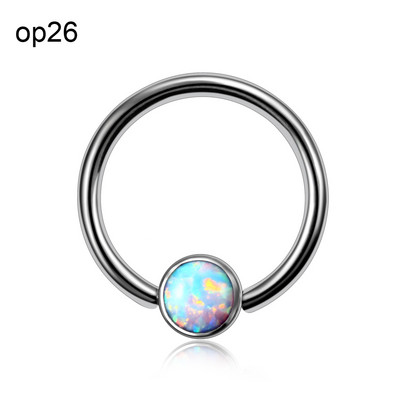 1PC Titan Septum Ureche Helix Tragus Opal CBR Piercings Christina Vertical Hood Labret Dermal Anchor Cercei Piercing Bijuterii