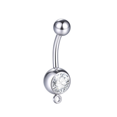 1PC Titanium CZ Inele pentru buric atârnate pentru buric Piercing Oreja 14G Cristal Zircon Piercing Ombligo pentru burtică Bijuterii sexy pentru femei