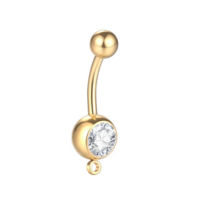 1PC Titanium CZ Inele pentru buric atârnate pentru buric Piercing Oreja 14G Cristal Zircon Piercing Ombligo pentru burtică Bijuterii sexy pentru femei