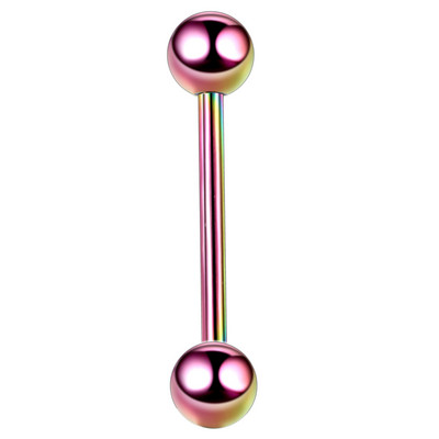 1 ΤΕΜ G23 Titanium Mixed 5 Χρώματα Γλώσσα Barbell Piercing Θηλές Δαχτυλίδια Industrial Barbell Earring Piercing Body Jewelry