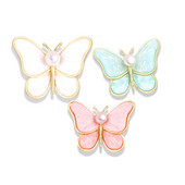 Pearl Butterfly Bross Női 3 színű Szépség Rovarok Party Irodai Bross Pins Újévi Ajándékok