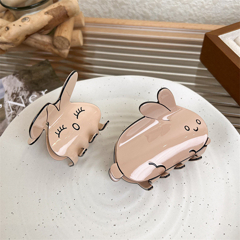 Agrafe de păr din acetat de iepure 2023 de primăvară pentru fete Agrafe de rechin Gheare de păr drăguțe Kawaii Accesorii pentru femei