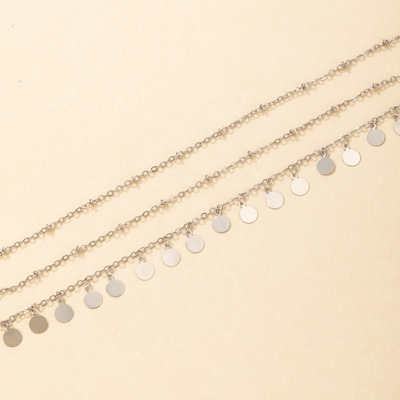 Tocona Charms glezne cu ciucuri pentru femei bărbați din aliaj geometric din mai multe straturi, lanț reglabil pentru picioare, accesorii de bijuterii boho