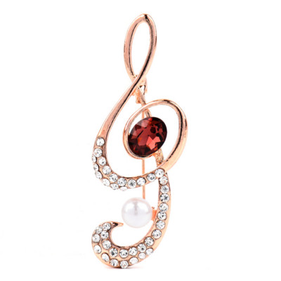 Sieviešu Rhinestone mūzikas piespraudes piespraudes imitācijas pērles kristāla piespraudes piespraudes dāvanu kāzu ballītei rotaslietas aksesuāri