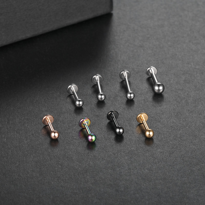 1 db Titanium Tragus piercing fülbevaló, belső menetes Labret Monroe Porc Helix fülpiercingek szexi ékszer 16G 14G