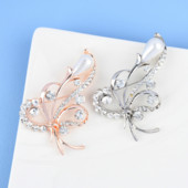 Broșă de lux cu flori de cristal din perle pentru femei Nunți pentru banchete broșă rochie ace accesorii bijuterii