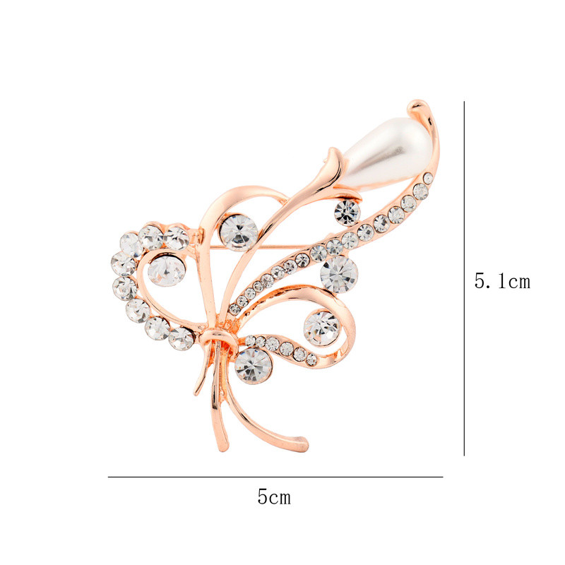 Broșă de lux cu flori de cristal din perle pentru femei Nunți pentru banchete broșă rochie ace accesorii bijuterii