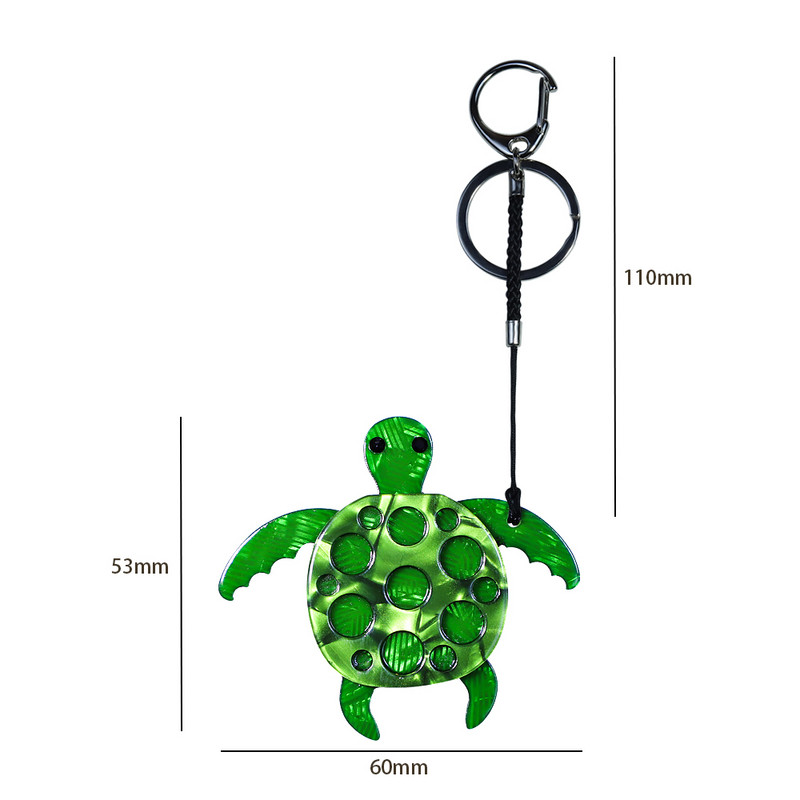 Nouă broască țestoasă cu animale vii, drăguț, cheie de mașină arcylic lucrată manual, accesorii pentru geanți pentru femei, bijuterii, cadouri, comerț cu ridicata