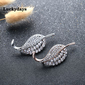 Xingyunday Broșă elegantă, nouă, trandafir auriu, cu frunze cu strasuri, pentru femei, bijuterii anuale pentru nuntă, lucrate manual