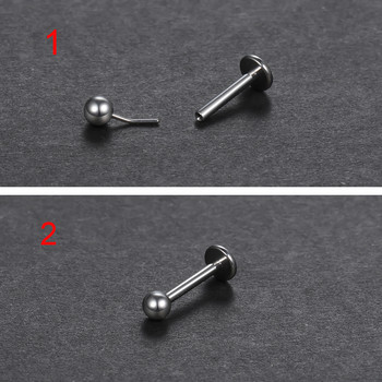 1PC Титаниево сърце Звезда Луна Без резба Push Pin Labret Устни Пиърсинг Замени Ушен хрущял Helix Обеци Пиърсинг Бижута