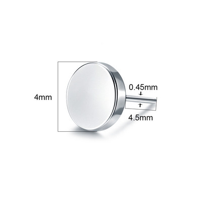 1PC titan Heart Star Moon fără fir Push Pin Labret Lip Piercing înlocuitori ureche cartilaj Helix cercei piercing bijuterii