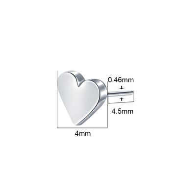 1PC titan Heart Star Moon fără fir Push Pin Labret Lip Piercing înlocuitori ureche cartilaj Helix cercei piercing bijuterii